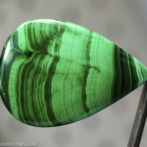 Vibrant Chatoyant Congo Malachite Gemstone Cabochon Hand Crafted By Lexx Stones 104 Carats
