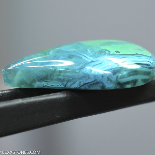 Old Stock Morenci Mine Druzy Gem Silica Chrysocolla Malachite Cabochon Hand Crafted By Lexx Stones 23 Carats