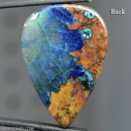 Super Colorful Quantum Quattro Silica Namibian Shattuckite Chrysocolla Malachite Cuprite Gemstone Cabochon Hand Crafted By Lexx Stones 93.5 Carats