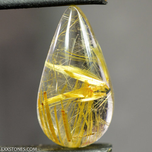 Natural Brazilian Rutilated Quartz Gemstone Cabochon Hand Crafted By LEXX STONES 11 Carats