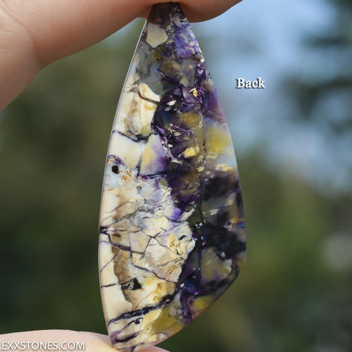 Purple Bertrandite Tiffany Stone Gemstone Cabochon Hand Crafted By LEXX STONES 65 Carats