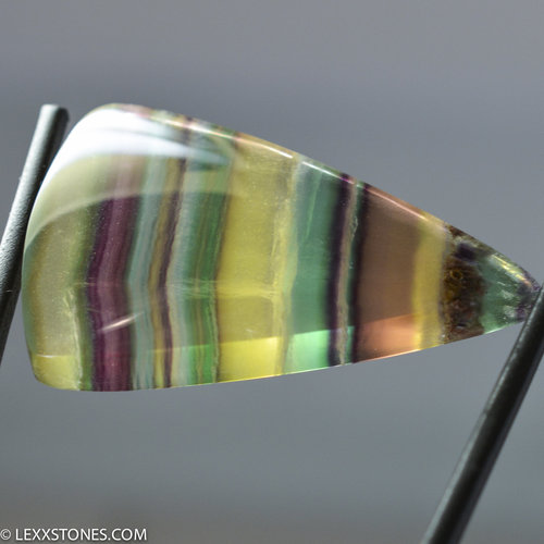 Colorful Banded Argentine Rainbow Fluorite Cabochon Hand Crafted by Lexx Stones 109 Carats