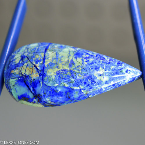 Rare Old Stock Natural Bluebird Mine Chrysocolla Malachite Azurite Cabochon Hand Crafted by LEXX STONES 47 Carats