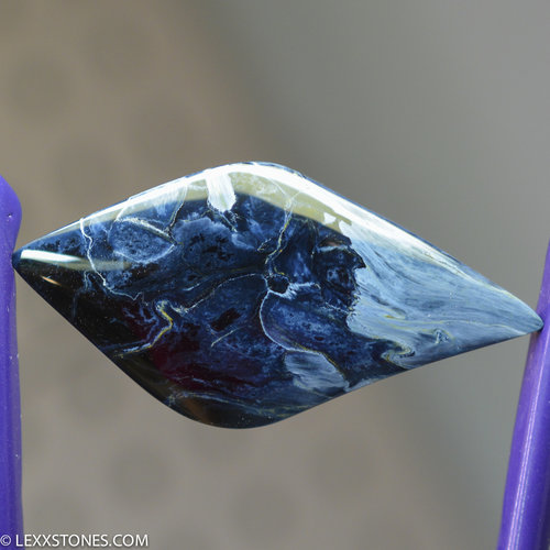 Flashy Rare Chatoyant Namibian Cosmic Blue Purple Pietersite Gemstone Cabochon Hand Crafted By LEXX STONES 39 Carats