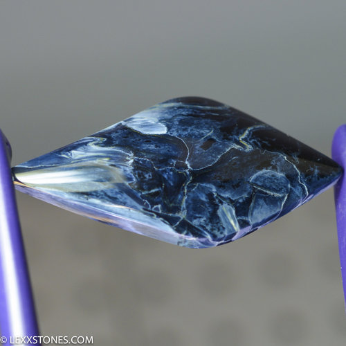 Flashy Rare Chatoyant Namibian Cosmic Blue Purple Pietersite Gemstone Cabochon Hand Crafted By LEXX STONES 39 Carats