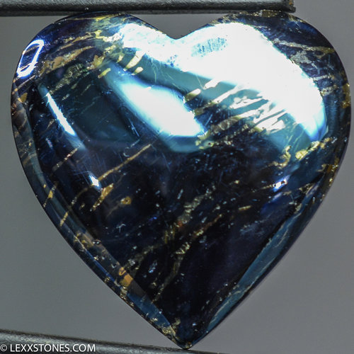 Rare High Grade Butte Iridescent Covellite Gemstone Heart Cabochon Hand Crafted By LEXX STONES 102 Carats