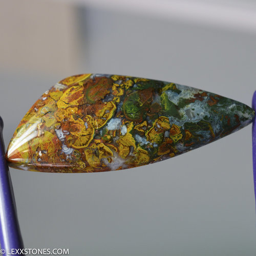 Colorful Indonesian Agate Gemstone Cabochon Hand Crafted By Lexx Stones 89 Carats