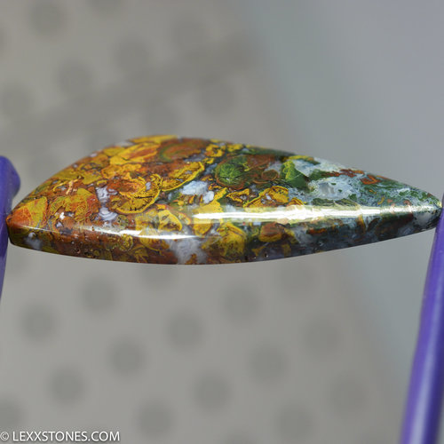 Colorful Indonesian Agate Gemstone Cabochon Hand Crafted By Lexx Stones 89 Carats