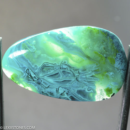 Old Stock Morenci Mine Druzy Gem Silica Chrysocolla Malachite Plume Cabochon Hand Crafted By Lexx Stones 45 Carats