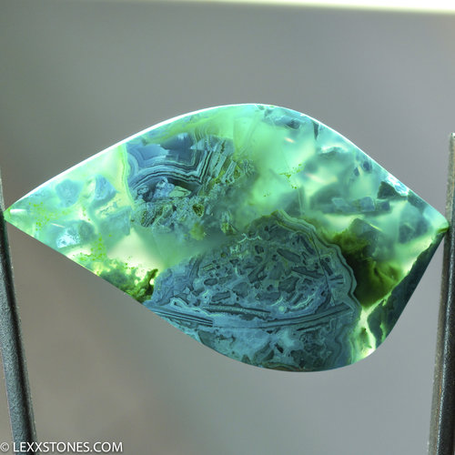 Old Stock Morenci Mine Druzy Gem Silica Chrysocolla Malachite Plume Cabochon Hand Crafted By Lexx Stones 65 Carats