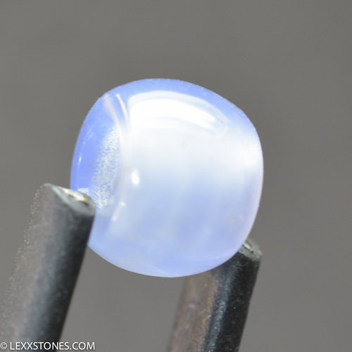 Rare Namibian Gem  Blue Otjoruharui Chalcedony Gemstone Tapered Barrel Bead Hand Crafted By LEXX STONES