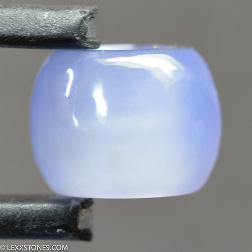 Rare Namibian Gem  Blue Otjoruharui Chalcedony Gemstone Tapered Barrel Bead Hand Crafted By LEXX STONES