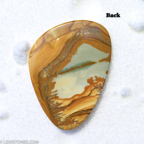 High Grade Scenic Owyhee Picture Jasper Gemstone Cabochon Hand Crafted By LEXX STONES 89 Carats