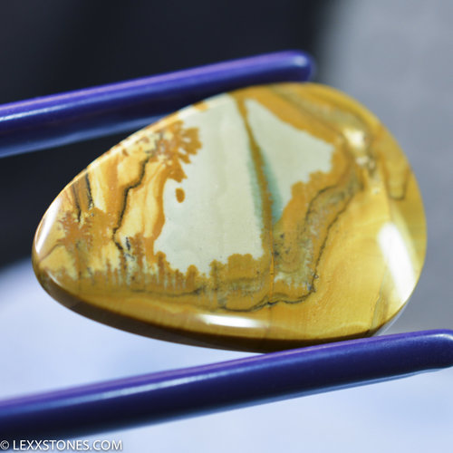 High Grade Scenic Owyhee Picture Jasper Gemstone Cabochon Hand Crafted By LEXX STONES 89 Carats