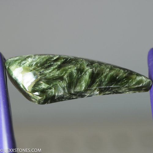 Chatoyant Russian Seraphinite Gemstone Cabochon Hand Crafted by LEXX STONES 47 Carats