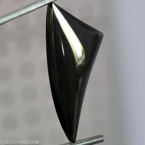Cowell "Dead Black" Black Jade Gemstone Cabochon Hand Crafted by LEXX STONES 60 Carats