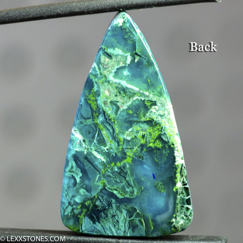 Old Stock Morenci Mine Druzy Gem Silica Chrysocolla Malachite Plume Cabochon Hand Crafted By Lexx Stones 38 Carats