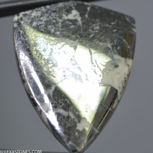 Rare Native Silver In Cobaltite Gemstone Heart Cabochon Hand Crafted by Lexx Stones 126 Carats
