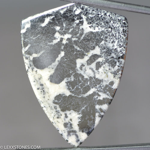 Rare Native Silver In Cobaltite Gemstone Heart Cabochon Hand Crafted by Lexx Stones 126 Carats