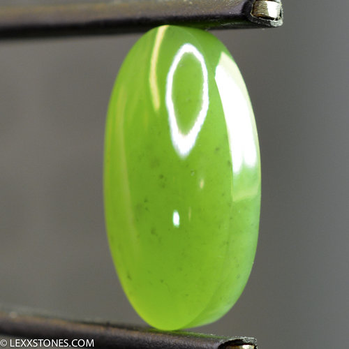 High Grade Wyoming Apple Green Nephrite Jade Gemstone Cabochon Hand Carved by LEXX STONES 19 Carats