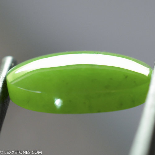 High Grade Wyoming Apple Green Nephrite Jade Gemstone Cabochon Hand Carved by LEXX STONES 19 Carats