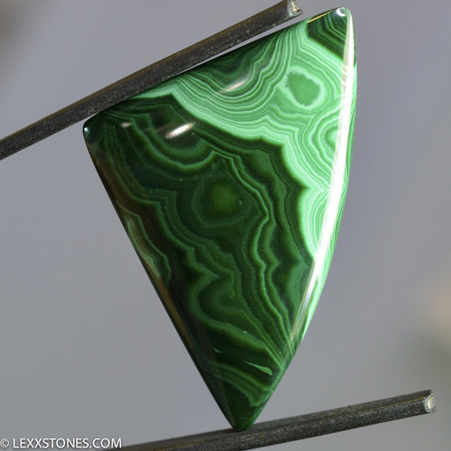 Vibrant Trippy Orbicular Congo Malachite Gemstone Cabochon Hand Crafted By Lexx Stones 109 Carats