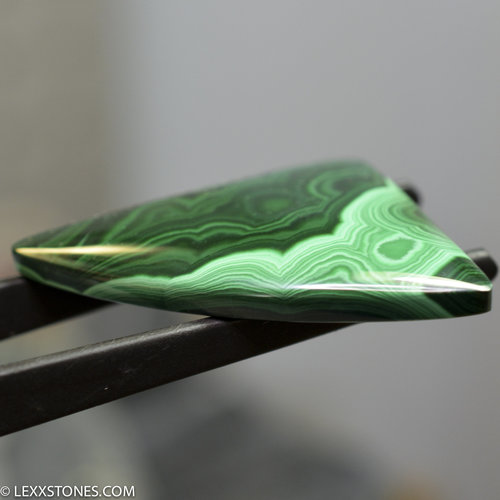 Vibrant Trippy Orbicular Congo Malachite Gemstone Cabochon Hand Crafted By Lexx Stones 109 Carats