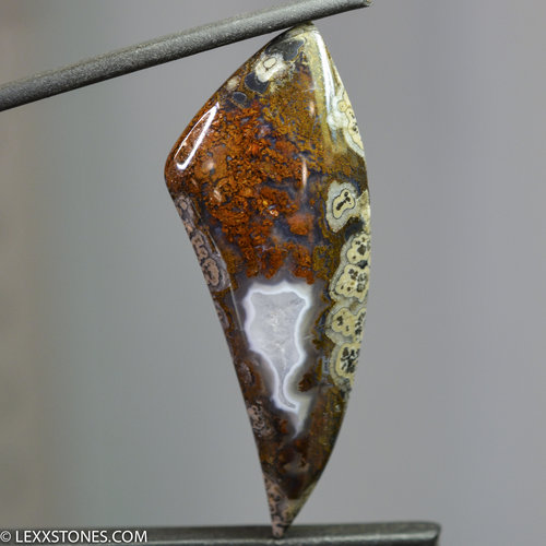 Authentic LEXXITE Psilomelane Plume Moss Agate Agate - Frisby Mine Arizona Gemstone Cabochon Hand Crafted By Lexx Stones 50 Carats