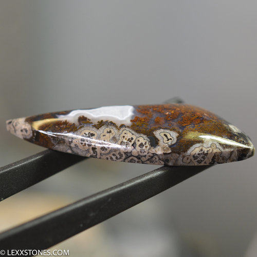 Authentic LEXXITE Psilomelane Plume Moss Agate Agate - Frisby Mine Arizona Gemstone Cabochon Hand Crafted By Lexx Stones 50 Carats
