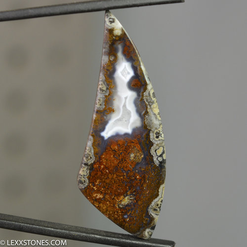Authentic LEXXITE Psilomelane Plume Moss Agate Agate - Frisby Mine Arizona Gemstone Cabochon Hand Crafted By Lexx Stones 50 Carats