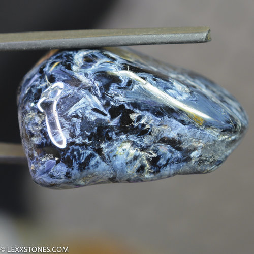 Flashy Rare Chatoyant Namibian Blue Pietersite Polished Gemstone Cobble Hand Crafted By LEXX STONES 52 Grams