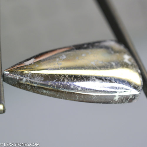 Rare Native Silver In Cobaltite Gemstone Heart Cabochon Hand Crafted by Lexx Stones 103 Carats