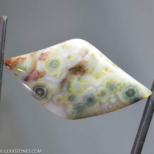 Colorful Vintage Ocean Jasper Gemstone Cabochon Hand Crafted By LEXX STONES 54 Carats