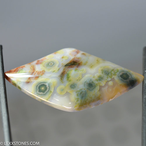 Colorful Vintage Ocean Jasper Gemstone Cabochon Hand Crafted By LEXX STONES 54 Carats