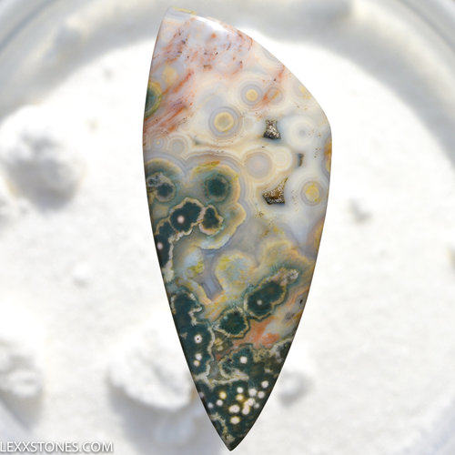 Colorful Vintage Ocean Jasper Gemstone Cabochon Hand Crafted By LEXX STONES 67 Carats