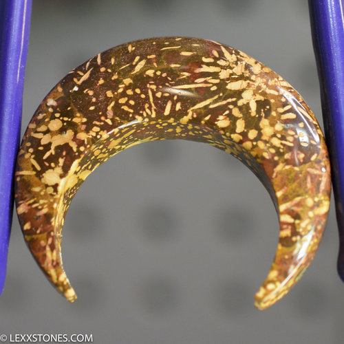 "Moon and Stars" Starburst Chrysanthemum Jasper Gemstone Cabochon Hand Crafted By LEXX STONES 60 Carats