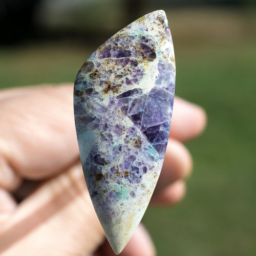 Authentic White Utah Kaleidascope Prism Gemstone Cabochon Hand Crafted By Lexx Stones 65 Carats