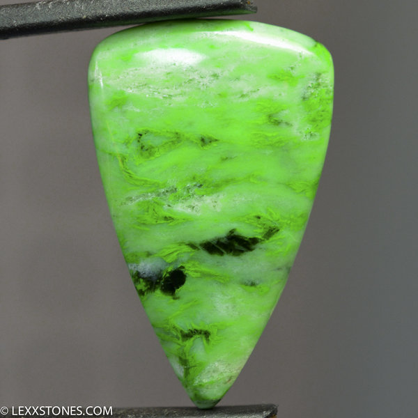 Rare Pre-Embargo Burmese Glowing Green Maw Sit Sit Gemstone Cabochon Hand Crafted by LEXX STONES 20 Carats
