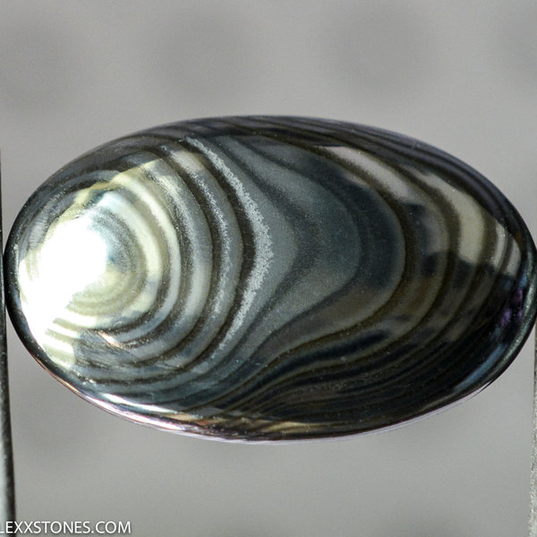 Authentic Crown Of Silver Plume Psilomelane Gemstone Cabochon Hand Crafted by Lexx Stones 32 Carats