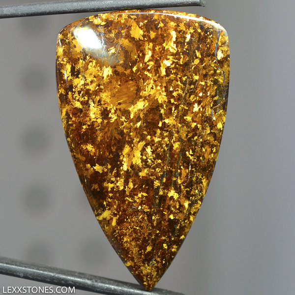 Chatoyant Golden Amphibolite Gemstone Cabochon Hand Cut And Polished By LEXX STONES 90 Carats