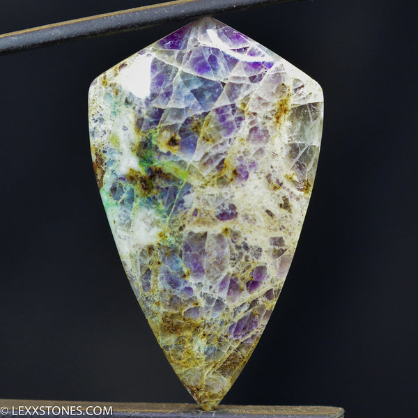 Authentic White Utah Kaleidascope Prism Gemstone Cabochon Hand Crafted By Lexx Stones 66 Carats