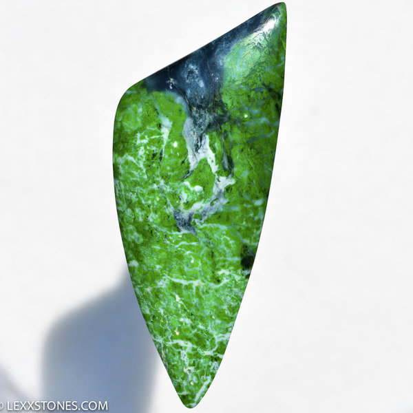 Rare Old Stock Pre-Embargo "Moss In Snow" Burmese Maw Sit Sit Gemstone Cabochon Hand Crafted by LEXX STONES 38 Carats