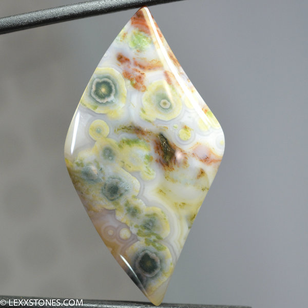 Colorful Vintage Ocean Jasper Gemstone Cabochon Hand Crafted By LEXX STONES 54 Carats