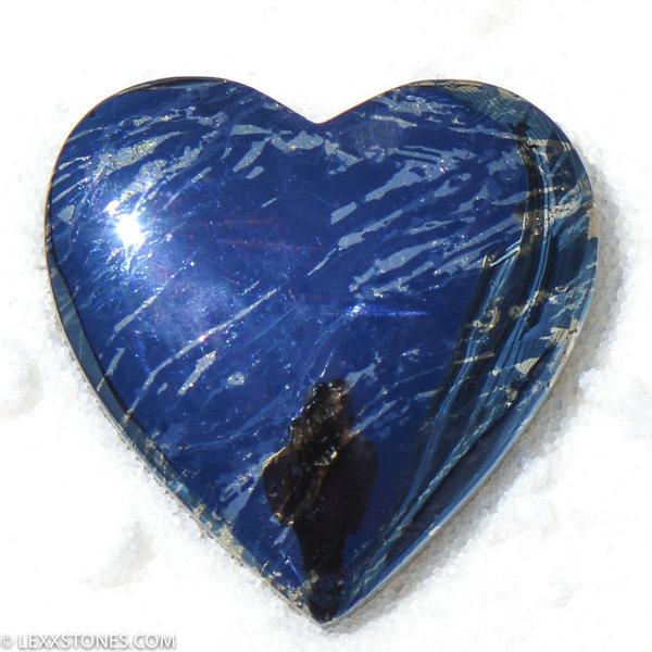 Rare High Grade Butte Iridescent Covellite Gemstone Heart Cabochon Hand Crafted By LEXX STONES 102 Carats