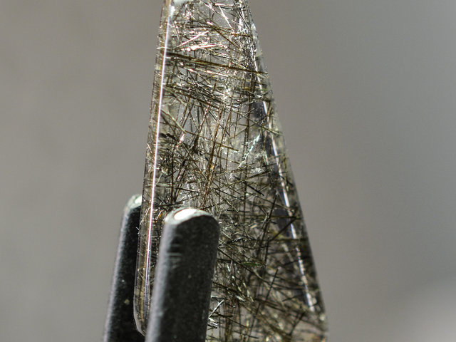 Natural Brazilian Black Tourmalinated Rutile Quartz Gemstone Cabochon Hand Crafted By LEXX STONES 19.5 Carats