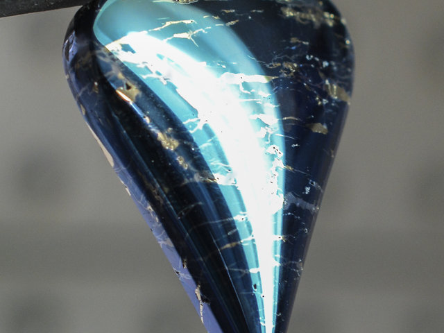 Rare High Grade Iridescent Leonard Mine Covellite Gemstone Asymmetric Heart Cabochon Hand Crafted By LEXX STONES 66 Carats