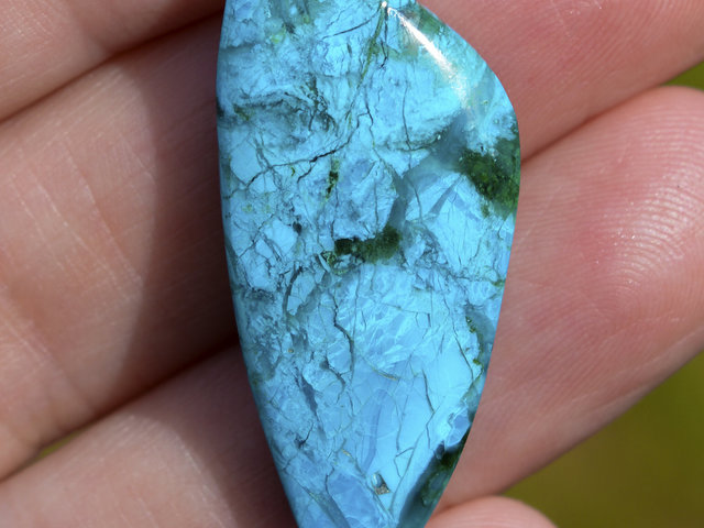 Old Stock Chrysocolla Malachite Inspiration Mine, Gila County, Arizona Cabochon Hand Crafted By Lexx Stones 21 Carats