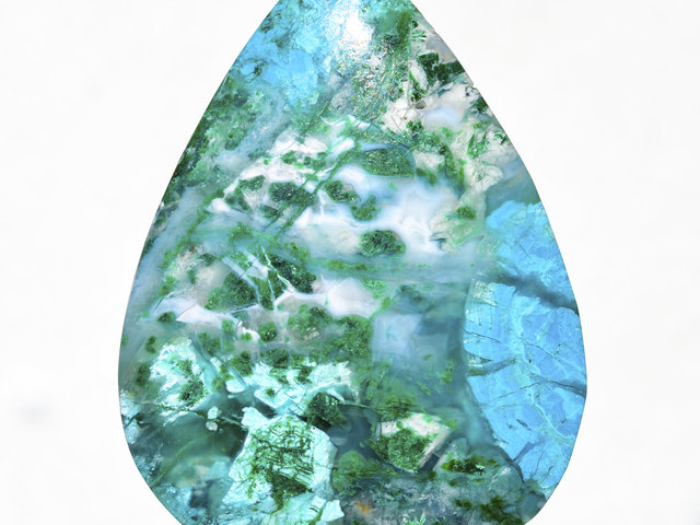 Old Stock Chrysocolla Malachite Inspiration Mine, Gila County, Arizona Cabochon Hand Crafted By Lexx Stones 63 Carats
