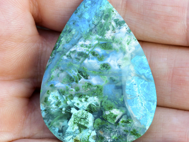Old Stock Chrysocolla Malachite Inspiration Mine, Gila County, Arizona Cabochon Hand Crafted By Lexx Stones 63 Carats