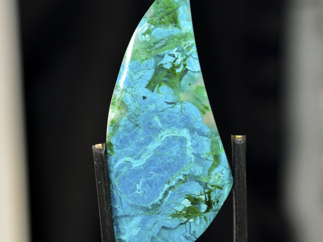 Old Stock Chrysocolla Malachite Inspiration Mine, Gila County, Arizona Cabochon Hand Crafted By Lexx Stones 48 Carats